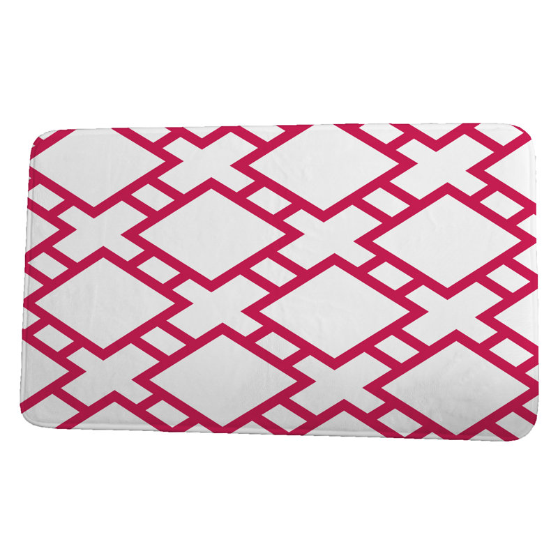 Tapis pour salle de bain Lemoine, H 18 po x L 30 po, Rose / fuchsia