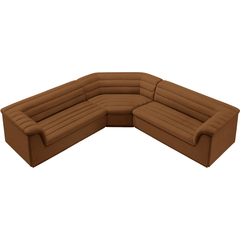 Iyaunna 3-Piece Velvet Sectional Sofa - Stylish Comfort