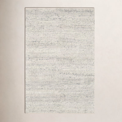 Zekia Beige Gray Flatweave Wool Rug