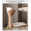 Chaise de salle à manger moderne et simple de petite taille avec un dossier en cuir ultra fin