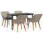 Vidaxl Dining Set 5 Pcs Poly Rattan