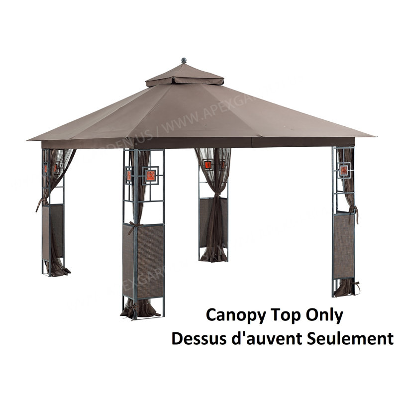 Brown Polyester Replacement Canopy Top for 10' x 12' Gazebo