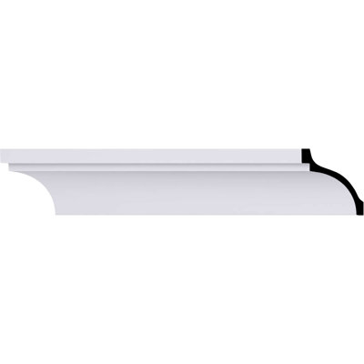 5 1/2"H x 5 1/8"P x 7 1/2"F x 94 1/2"L Dylan Crown Moulding