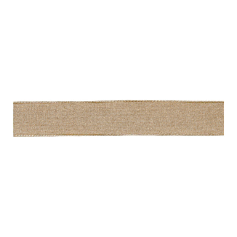 Ruban beige des Fêtes (ensemble de 2), H 0,25 po x l 2,50 po x P 180 po