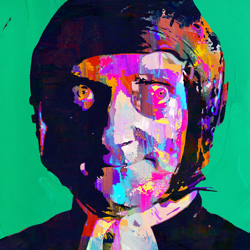 "Marty Feldman" par Stephen Chambers, impression sur toile tendue, L 36 po x H 36 po