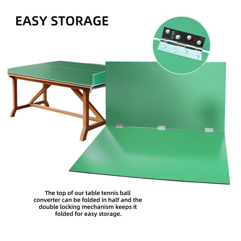 Plateau de tennis de table moyen pliable, H 0,48 po x l 84 po x P 48 po, Vert