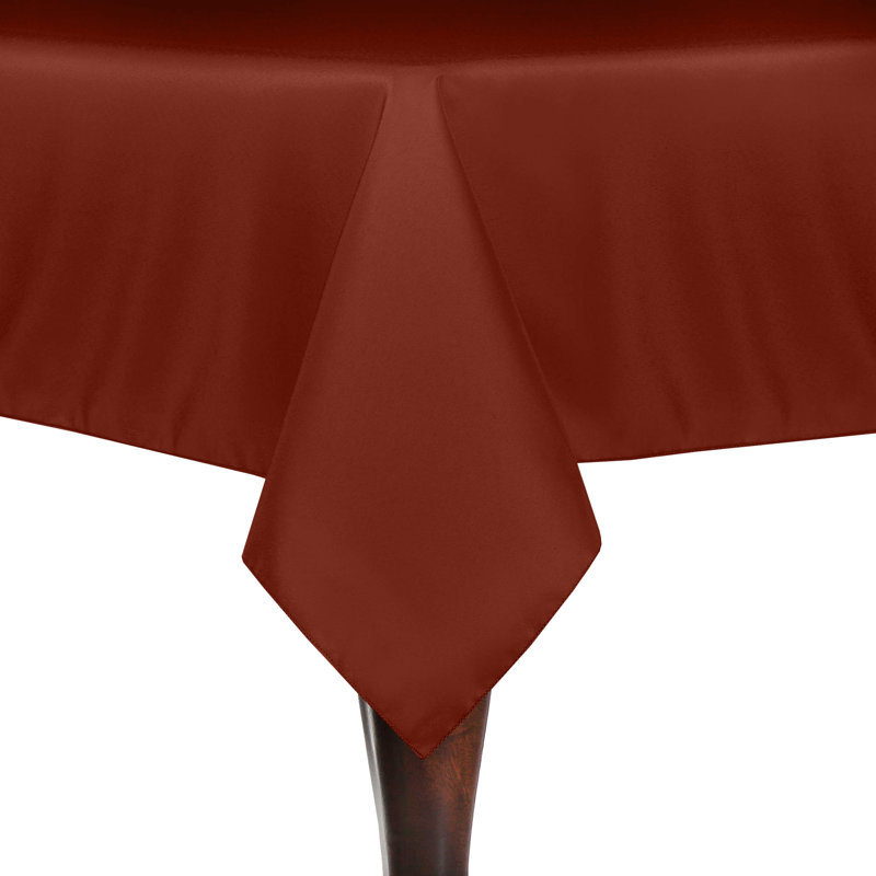 2 Pack Square Polyester Linen Tablecloth, Burnt Orange