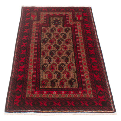 Tapis unique en laine noué à la main 3 pi 3 po x 6 pi 3 po nouvel âge Kalgoorlie