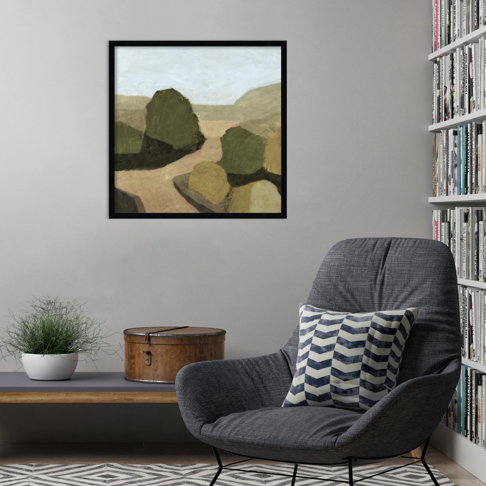 Paysage 1 Print by Dan Hobday, Black, 25" H x 25" W