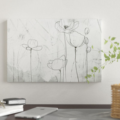 «Poppy Sketches II», reproduction sur toile