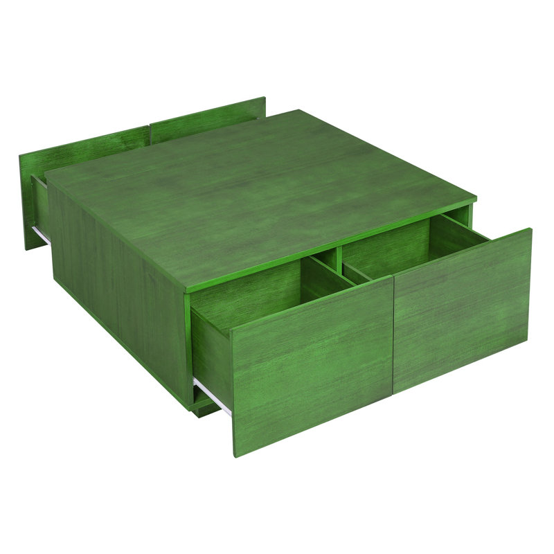 Table basse avec rangement, Vert