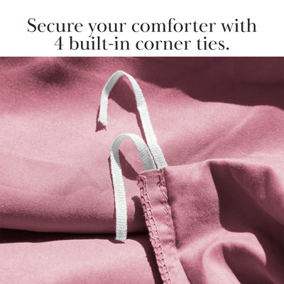 Ensemble de housse de couette Southshore Fine Linens Southshore Basics en rose, literie en microfibre à double brossage avec fermeture à glissière cachée et attaches d'angle, 1 taie décorative, simple / simple TG