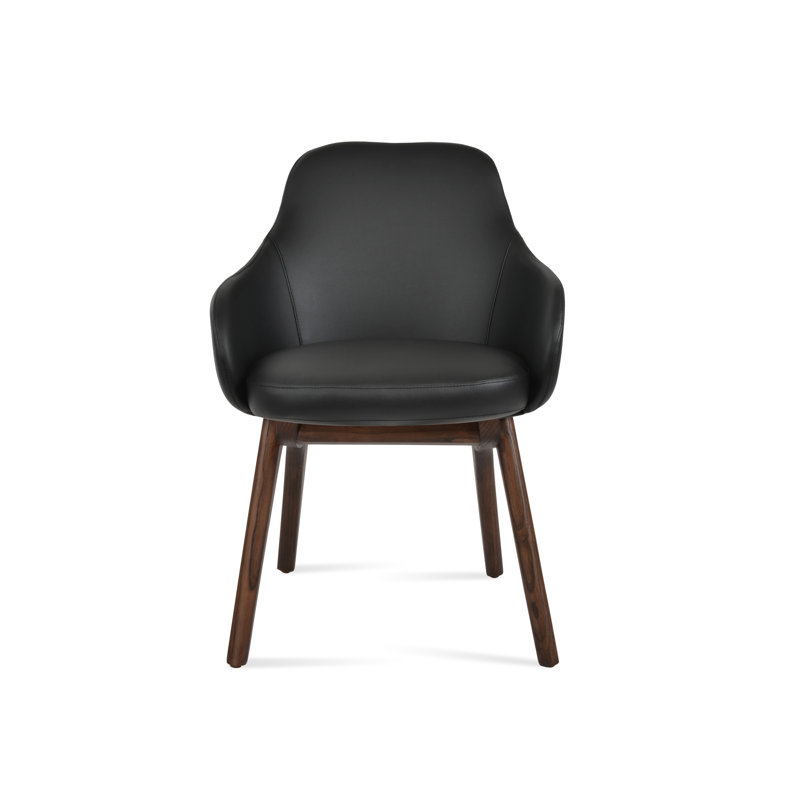 Chaise en bois Gazel, Noir