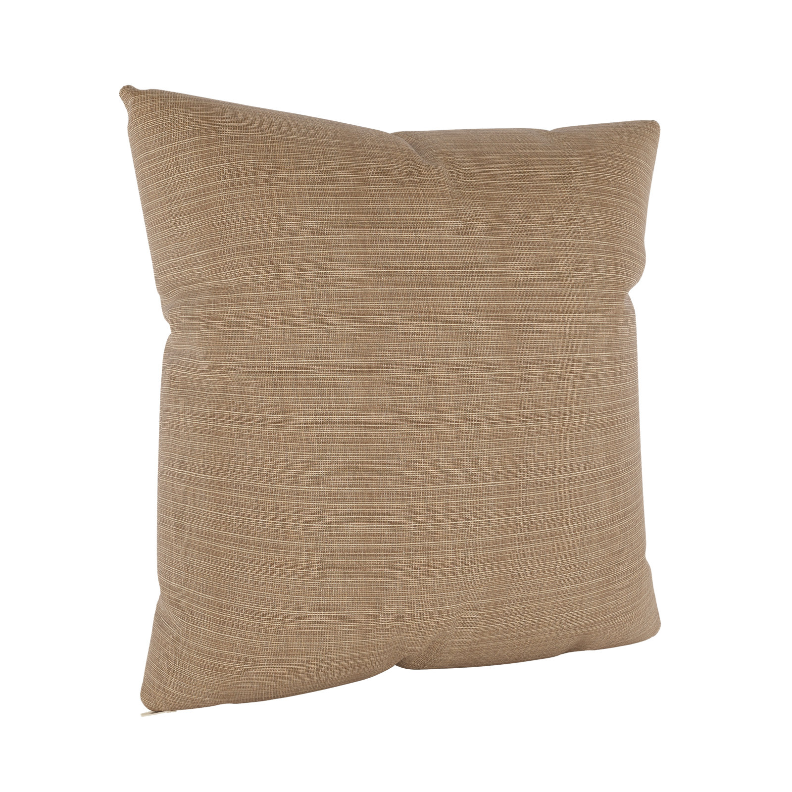 Indoor/Outdoor Throw Pillow, Square 16", Dupione Latte