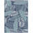 Rectangle Alduina Floral Polypropylene Indoor/Outdoor Area Rug in Blue/White-1597379811