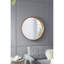 Miroir rond de 31,5 po avec support en bois de pin, pour mur de salle de bain et de salon en bois, apportant un nouveau look à