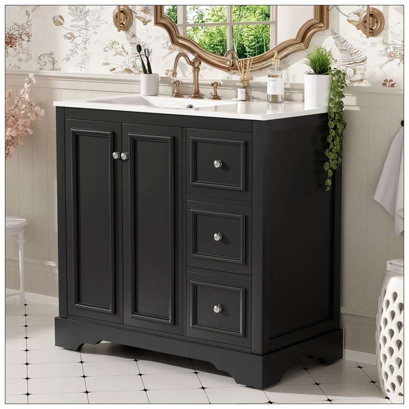 Meuble-lavabo pour salle de bain, Black