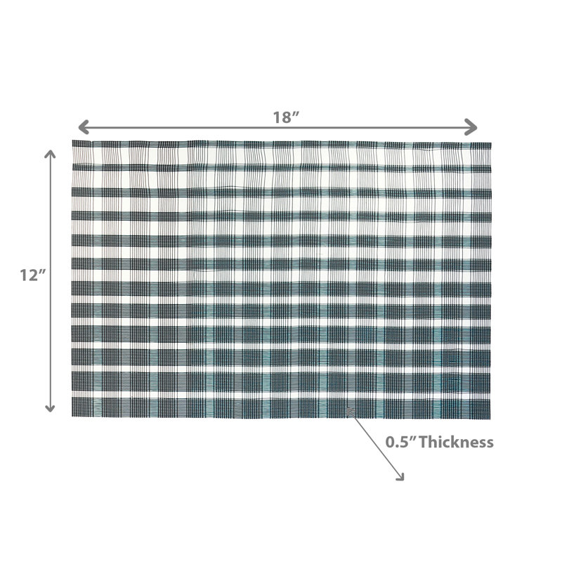 PVC Geometric Placemat, Blue