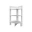 Tablette d'angle blanche avec 3 tablettes