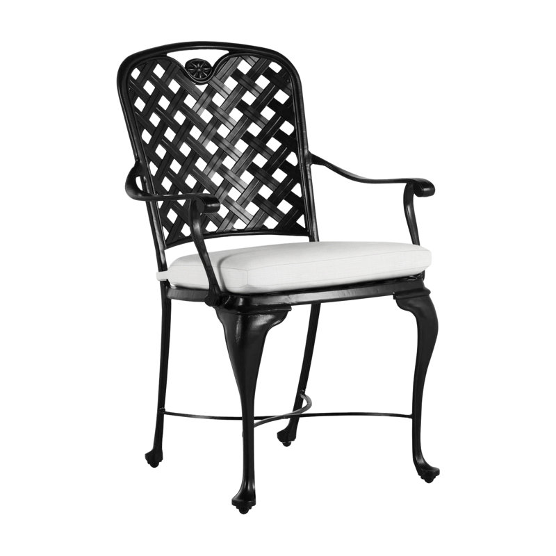 Provance Patio Dining Armchair with Cushion, Ancient Earth, No Welt, Indigo