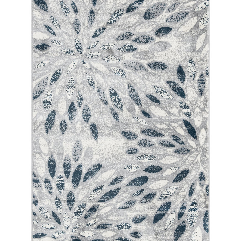 Aamia Abstract Multi Area Rug, Rectangle 4'1" x 6'1", Gray