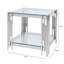 Bruzios 55cm Sofa Side Table for Living Room Furniture, Glass and Metal End Table-1725037223