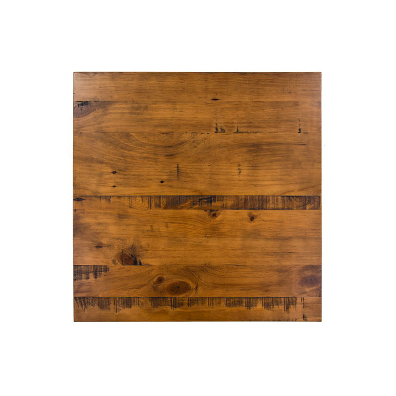Plateau de table en bois d'orme, L 36 po x l 36 po, Brun