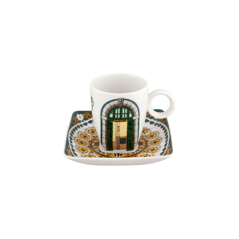 Ensemble 4 pièces tasse à café et soucoupes Alma De Porto