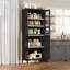 Armoire de rangement de 71 po de hauteur, armoire de salle de bain 5 niveaux avec 4 portes et tablettes réglables-1245599546