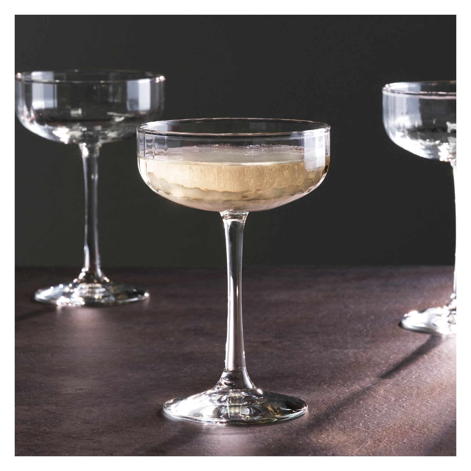 Libbey Paneled Coupe Cocktail Glasses, 8.5-Ounce