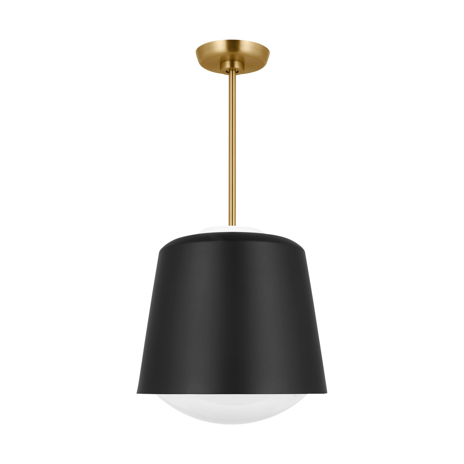 Draper Single Light Steel Dimmable Pendant, Black