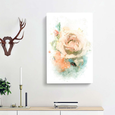 Floral Art In Abstract - Wrapped Canvas Print
