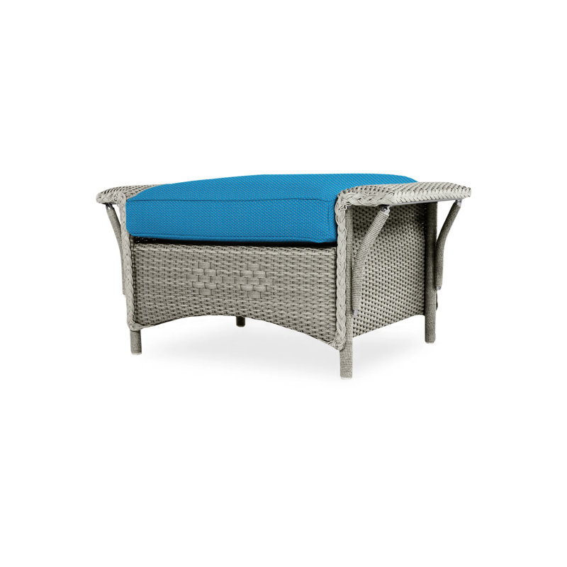 Nantucket Outdoor Ottoman, Rumba Stonewashed, Pewter