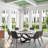 Maxwell Modern 5/7-Pieces Dining Room Sets (Round Dining Table + 4/6 Chairs) Pre-Assembly, Sintered Stone Tabletop Kitchen Dining Table Set with Dining Chairs-117432472-117432475