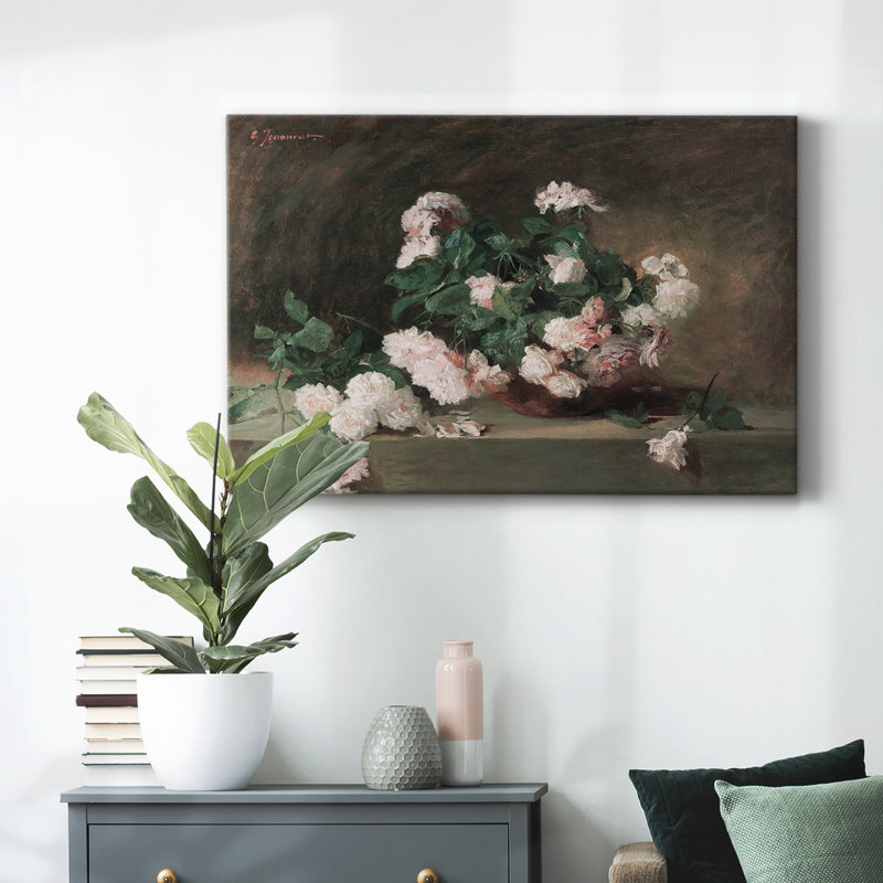 Botanique rétro - CVI, H 13 po x l 19 po x P 1,5 po, Toile tendue
