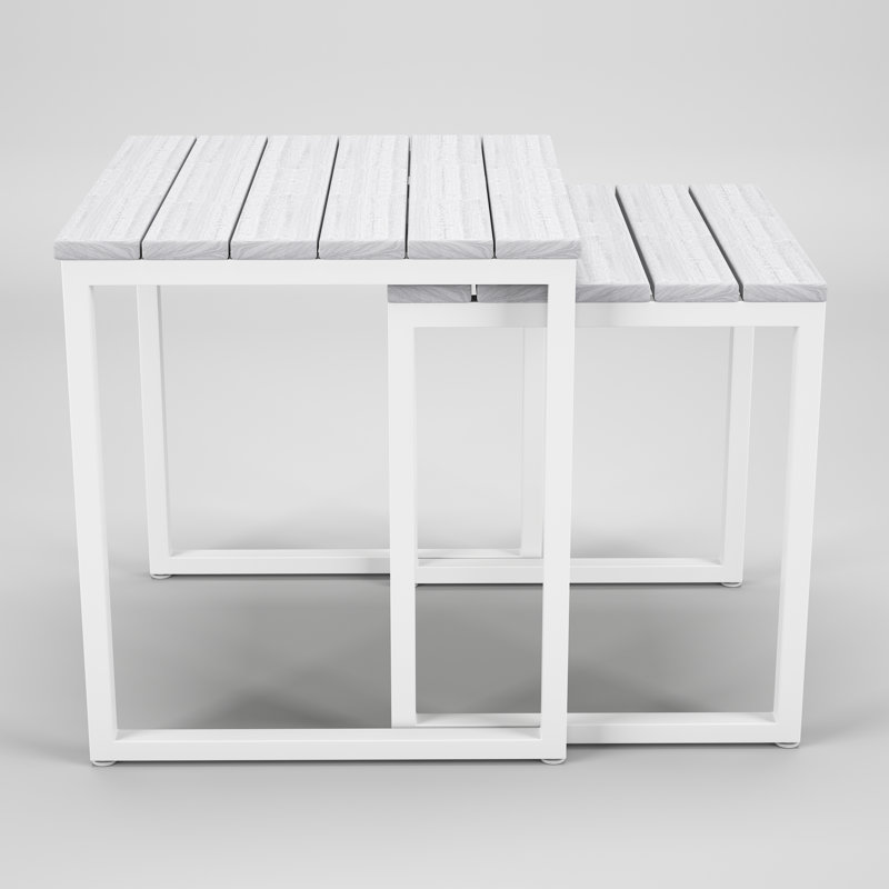 Table d'appoint d'extérieur Townsend Nseting, Crème
