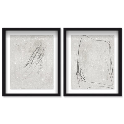 Modernist Set Shadowbox Abstract Print by Oliver Gal, Black Frame, 16 x 20