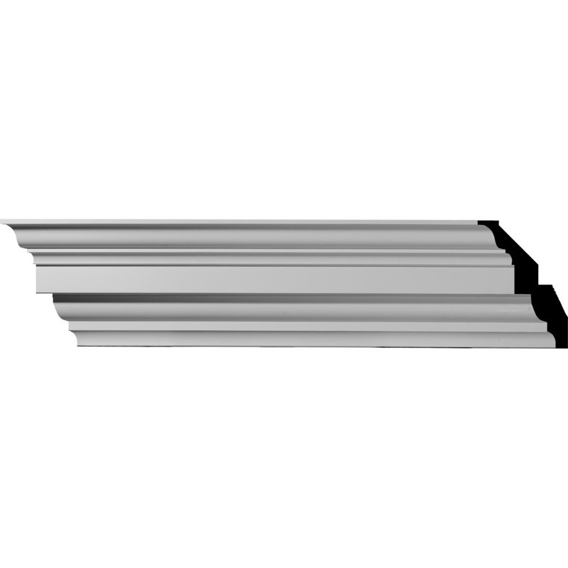 Alexa Smooth White Polyurethane Crown Moulding 94.5"
