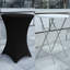 32 Inch Outdoor Party Events Plastic Bar Height Round Folding Cocktail Table With Tablecloth-94579521