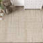 Tapis crème en laine noué à la main-66190749