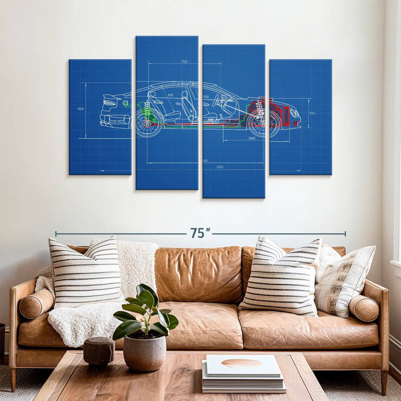 Laelle New Car Model Blueprint, 42" H x 68" W
