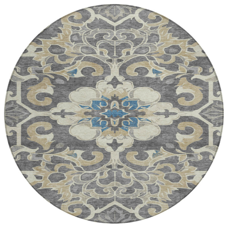 Tapis 8 po beige et gris