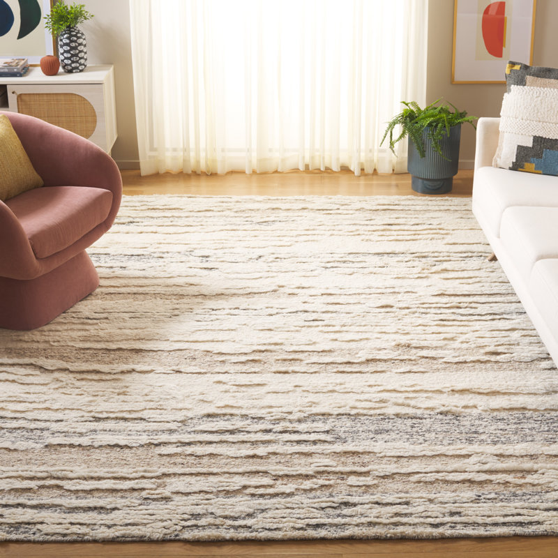 Tapis Tribeca 121 ivoire / brun, Rectangle 8 pi x 10 pi