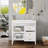 36" Bathroom Vanity Sink with Motion-Sensor Lighting, Patterned Glass & Farmhouse Storage Cabinet-556404640