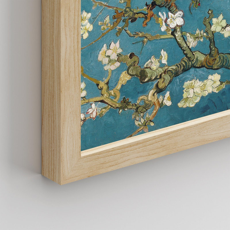 «Pastel Cherry Blossom Almond Blossom» sur papier, H 11 po x l 14 po, Naturel