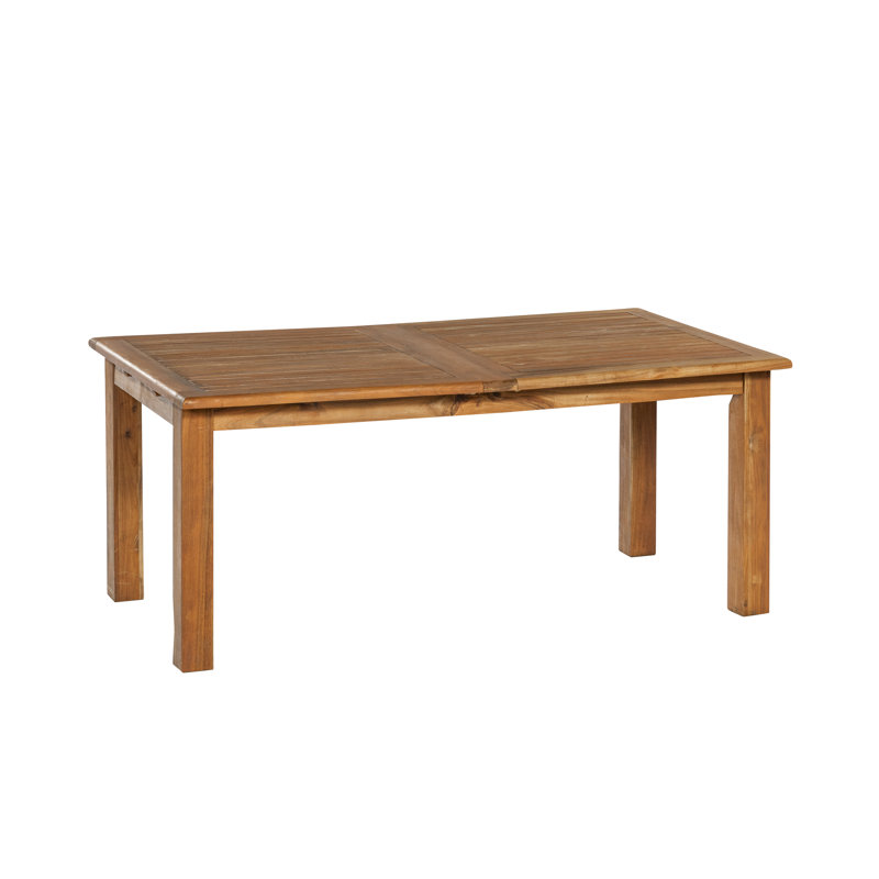 Milladore 6 - Person Solid Wood Patio Dining Set Extendable Rectangular Table