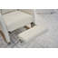 Chaise berçante en coton et lin avec repose-pieds réglable-865409514