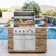 Spire 5-Burner Propane BBQ Grill Island with Rear Burner
