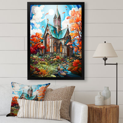 Pop Art Curch At Moon Landscape III - Church, art mural