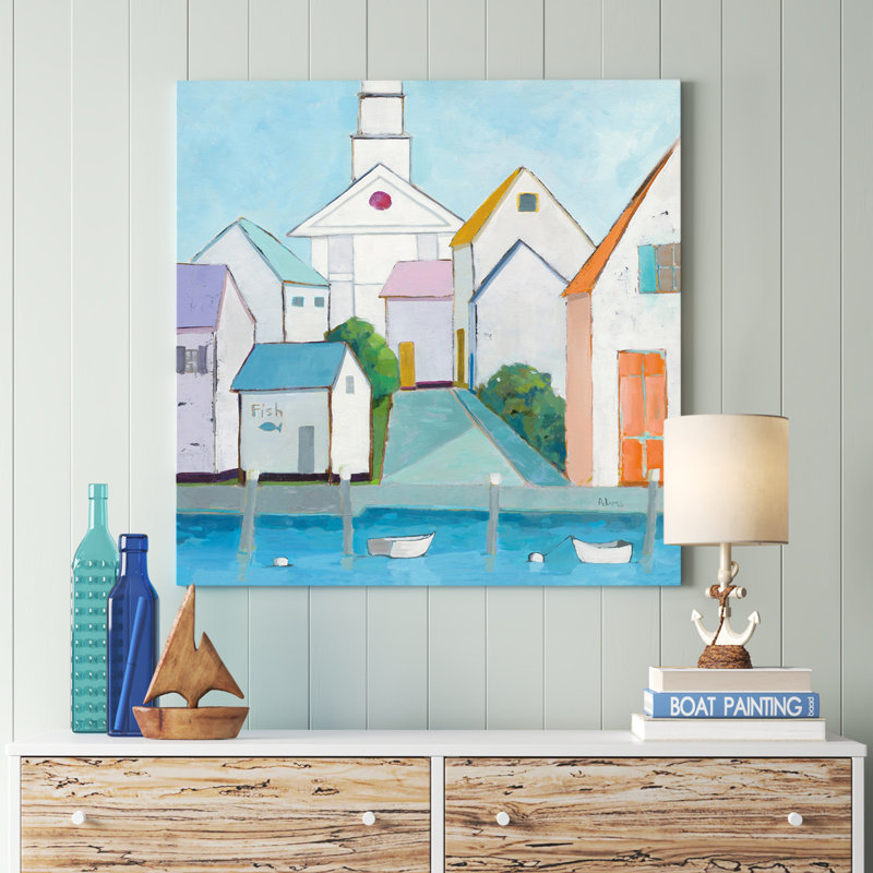 «Regatta V» par Phyllis Adams, impression sur toile tendue, H 35 po x l 35 po x P 2 po